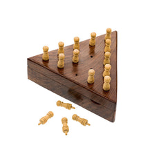 Load image into Gallery viewer, Triangle Peg Board Game - Handcrafted Wood
