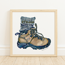Load image into Gallery viewer, Hiking Boot Original Watercolor Art Print