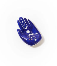 Load image into Gallery viewer, Jalini Hamsa Moon Phase Incense Holder Hand Painted Ceramic