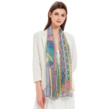 Load image into Gallery viewer, Sheer Scarf - Frank Lloyd Wright "Saguaro Forms"