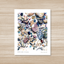 Load image into Gallery viewer, Creek-bed Stones Watercolor Art Print