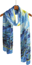 Load image into Gallery viewer, Sheer Scarf - Van Gogh Starry Night