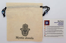 Load image into Gallery viewer, MYSTIC JEWELS - Glass Hamsa Hand of Fatima Amulet with Jute