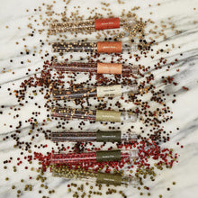 Load image into Gallery viewer, The Pepper Trade 8 Tube Gift Set Includes: Sarawak White, Tropical Blend, Chinese Szechuan, Lemon Pepper, Rainbow Blend, Indian Green, Brazilian Pink, Veitnamese Black - Net Wt 4.83 oz