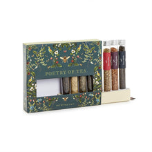 Load image into Gallery viewer, Poetry of Tea 8 Tube Gift Set Includes: Darjeeling, Chamomile, Lemon Ginger, Earl Grey, Blood Orange, Green Rooibos, Vanilla Rooibos, Cranberry and Cinnamon - Net Wt 3.14 oz