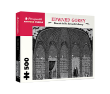 Load image into Gallery viewer, Edward Gorey: Dracula in Dr. Seward's Library 500-piece Jigsaw Puzzle