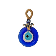 Load image into Gallery viewer, Blue Glass Nazar Turkish Amulet, Protective Eye Pendant, 9cm