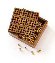 Load image into Gallery viewer, Sudoku Wooden Peg Game - Hand Carved Wood