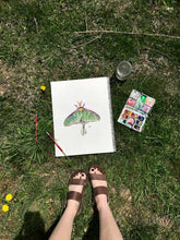 Load image into Gallery viewer, Luna Moth Watercolor Art Print