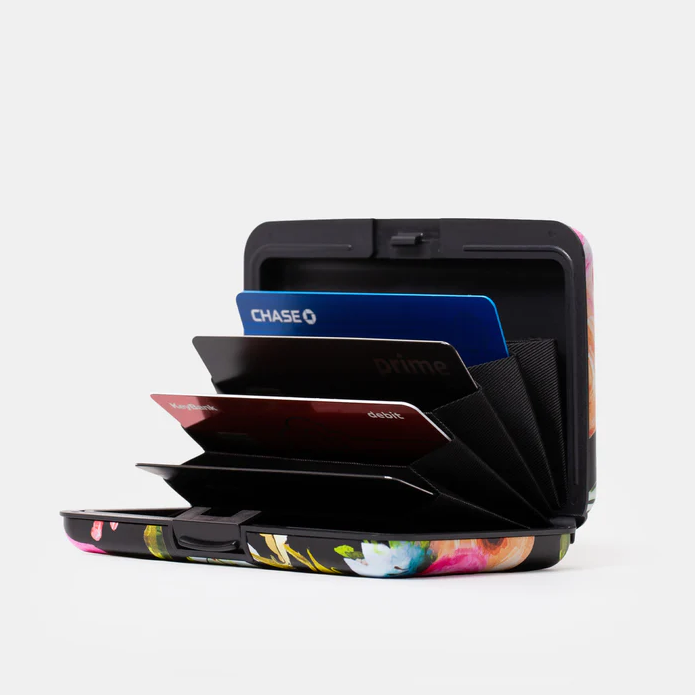 Monarque RFID Armored Wallet – Frida Kahlo Sugar Skull Design, Card Protector
