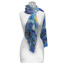 Load image into Gallery viewer, Sheer Scarf - Van Gogh Starry Night