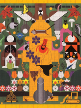 Load image into Gallery viewer, Charley Harper: Biodiversity in the Burbs 300-piece Jigsaw Puzzle