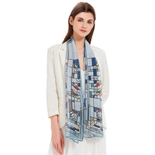 Load image into Gallery viewer, Sheer Scarf - Frank Lloyd Wright "Waterlilies"