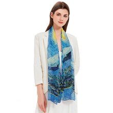 Load image into Gallery viewer, Sheer Scarf - Van Gogh Starry Night