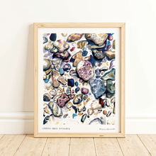 Load image into Gallery viewer, Creek-bed Stones Watercolor Art Print