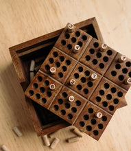 Load image into Gallery viewer, Sudoku Wooden Peg Game - Hand Carved Wood