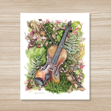 Load image into Gallery viewer, Fiddle in the Ferns - Watercolor Art Print