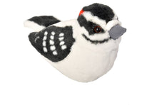 Load image into Gallery viewer, Audubon II Downy Woodpecker Stuffed Animal W Sound 5.5"