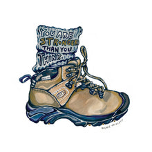 Load image into Gallery viewer, Hiking Boot Original Watercolor Art Print