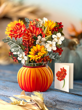 Load image into Gallery viewer, Pumpkin Harvest Paper Bouquet