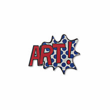 Load image into Gallery viewer, Pop Art - Red Accent - Blue Dots - White Accent Pin
