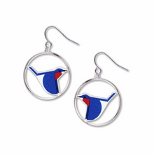 Load image into Gallery viewer, Charley Harper's Bluebird Earrings