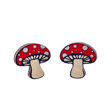 Load image into Gallery viewer, Mushroom Stud Earrings
