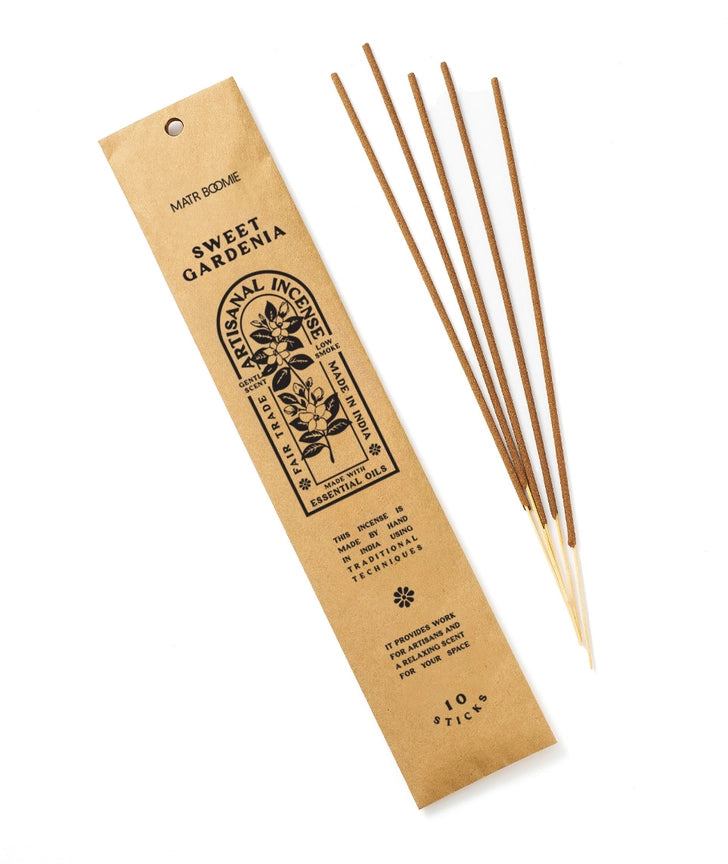 Sweet Gardenia Incense - 10 Sticks, Low Smoke