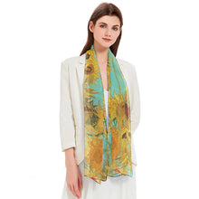 Load image into Gallery viewer, Sheer Scarf - Van Gogh Sunflowers
