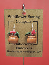 Load image into Gallery viewer, Philodendron Erubescens Polymer Clay Earrings
