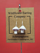 Load image into Gallery viewer, Laccaria Achropurpurea Polymer Clay Earrings
