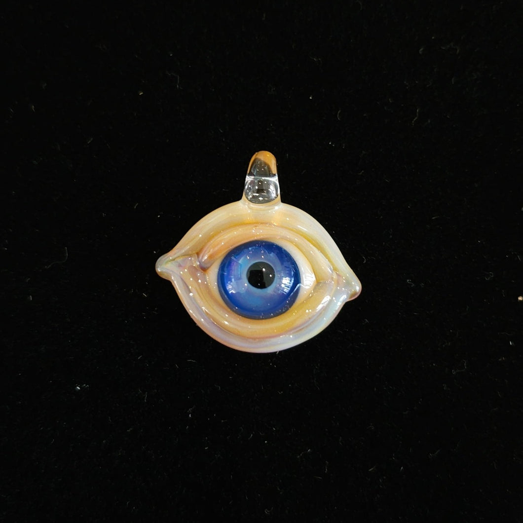 Dark Blue Evil Eye Glass Pendant