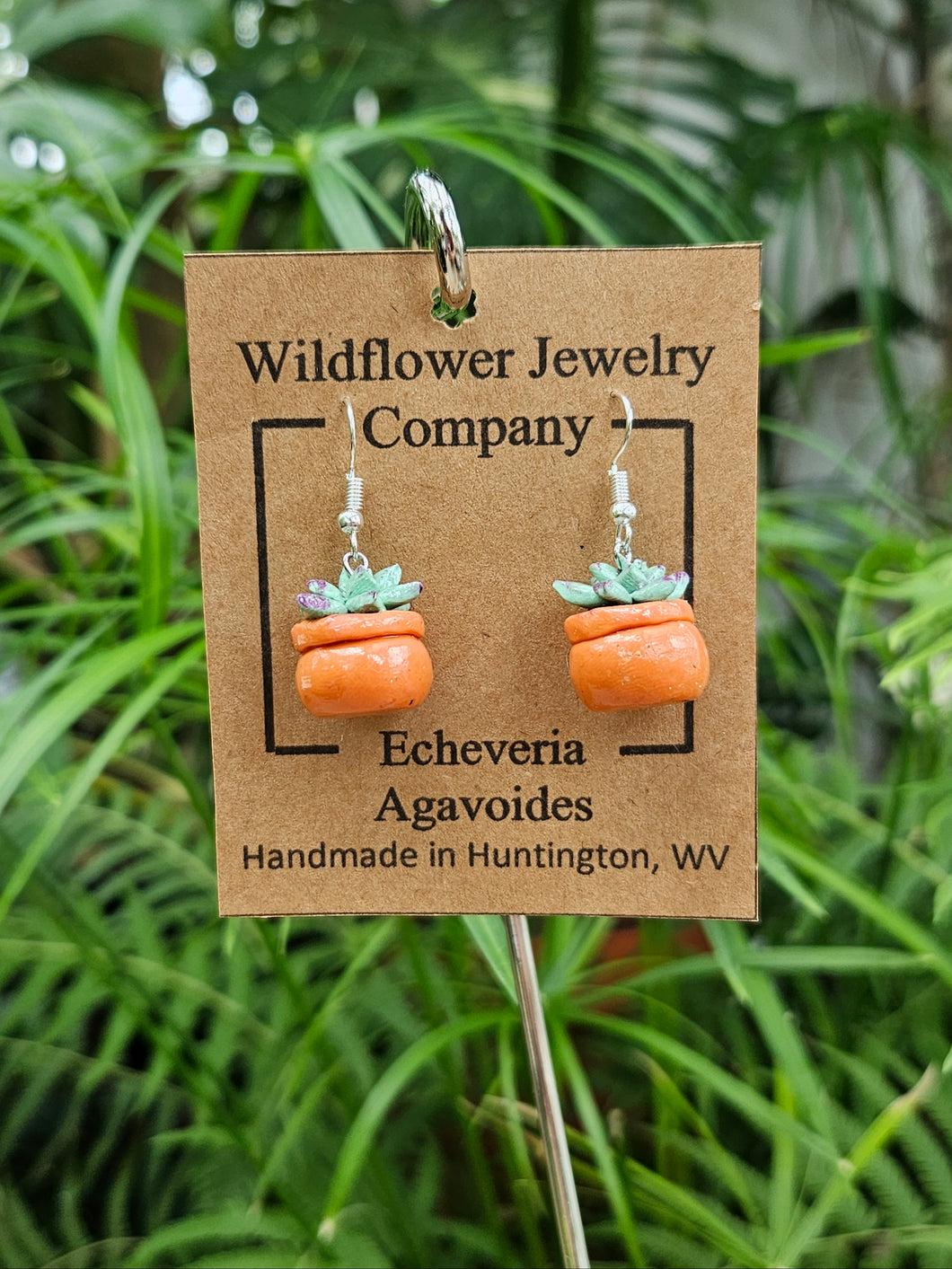 Echeveria Agavoides Polymer Clay Earrings