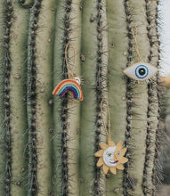 Load image into Gallery viewer, Larissa Plush Evil Eye Felt Ornament - Hand Embroidered
