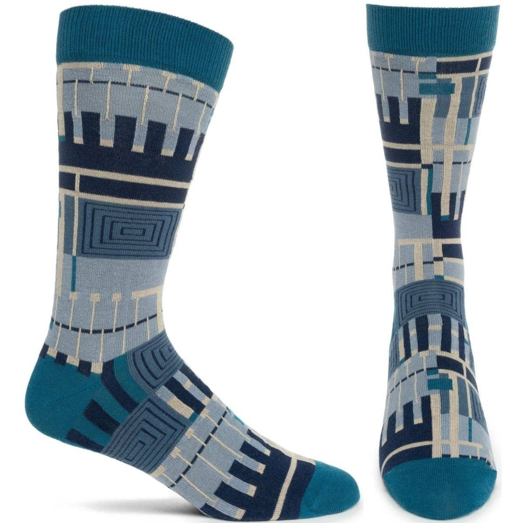 FLW 1955 Textile Collection 102 Sock: Navy / 10-12 (Mens shoe 8-12.5)