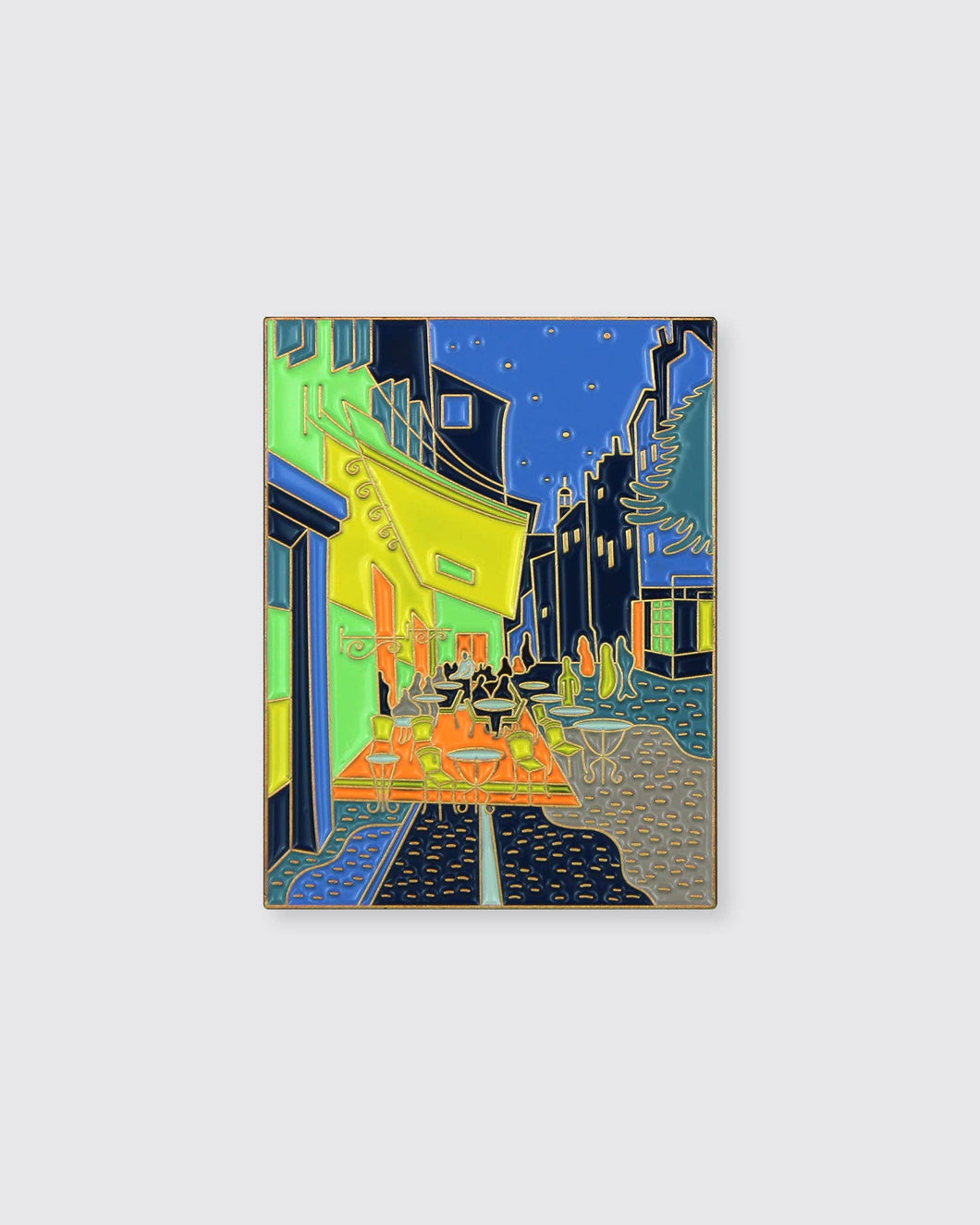 Café Terrace at Night Enamel Pin