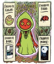 Load image into Gallery viewer, Flatwoods Monster Funny Art Print - 8x10
