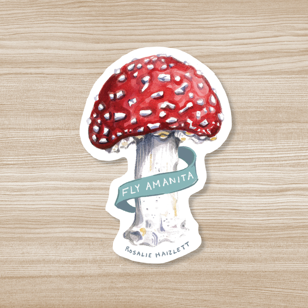 Amanita Mushroom Waterproof Sticker