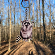 Load image into Gallery viewer, Raccoon Double-Sided Acrylic Keychain
