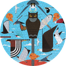 Load image into Gallery viewer, Charley Harper: Hawk Mountain 500-Piece Circular Jigsaw Puzzle
