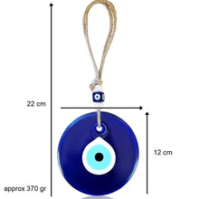Load image into Gallery viewer, Glass Turkish Eye with Jude for Gift - Good Luck Amulet
