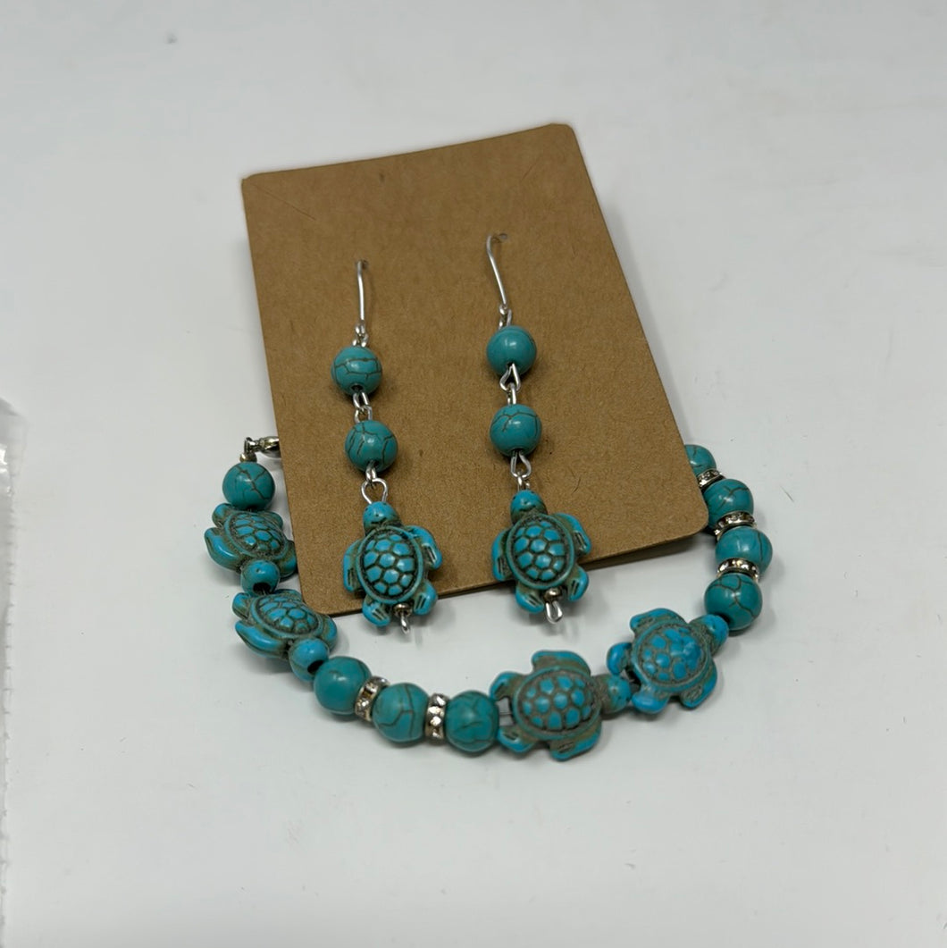 Turtle Bracelet/Earrings Set