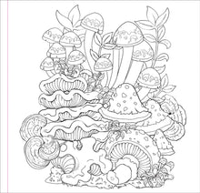 Load image into Gallery viewer, Mushrooms Adult Coloring Book
