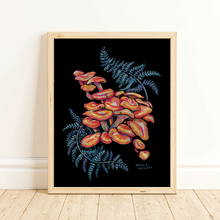 Load image into Gallery viewer, Jack-O-Lantern Mushrooms - Art Print
