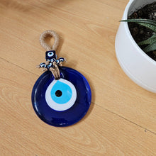 Load image into Gallery viewer, Blue Glass Nazar Turkish Amulet, Protective Eye Pendant, 9cm
