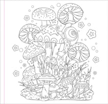 Load image into Gallery viewer, Mushrooms Adult Coloring Book
