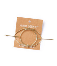 Load image into Gallery viewer, Drishti Evil Eye Hair Slide with Stick - Gold
