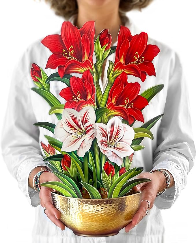Scarlet Amaryllis Paper Bouquet