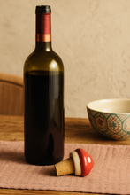Load image into Gallery viewer, Mushroom Wine Stopper Cork - Hand Painted Ceramic
