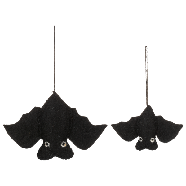 Felted Mama & Baby Bat Ornament
